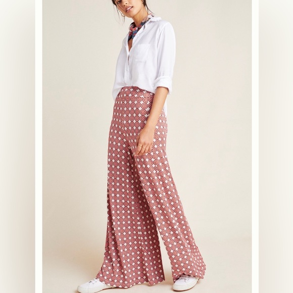 FARM Rio Pants - Farm Rio/ Anthropologie Wide Leg pants Sz S